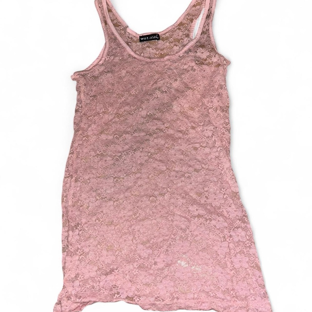 Wet Seal Blush Lace Tank Top